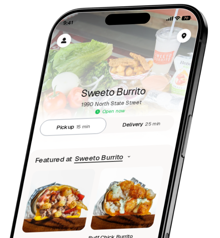 Sweeto Burrito app preview